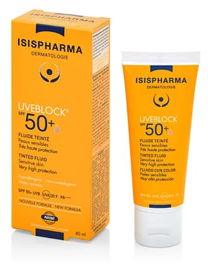 Fluid nuantator Tinted Fluid SPF50+UVEBLOCK, 40ml, Isis Pharma