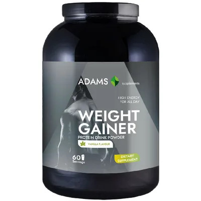 Weight Gainer cu aroma de vanilie, 1500g, Adams Vision