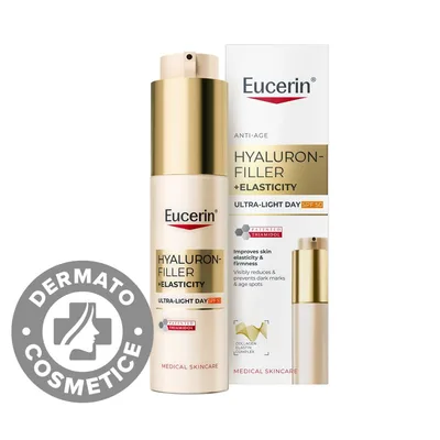 Crema de fata ultra lejera Hyaluron Filler+Elasticity SPF50+, 50ml, Eucerin