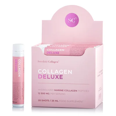 Fiole Colagen hidrolizat Deluxe 12.500mg, 20 x 25ml, Swedish Collagen