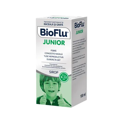 Bioflu Junior sirop, 100ml, Biofarm