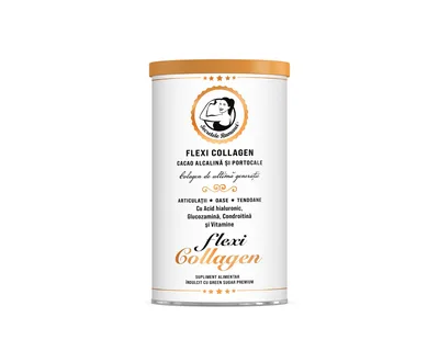 Bautura cu colagen de utlima generatie - cacao alcalina si portocale Flexi Collagen Secretele Ramonei, 400g, Laboratoarele Remedia
