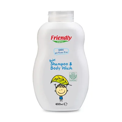 Sampon si gel de dus fara parfum pentru bebe, 400ml, Friendly Organic