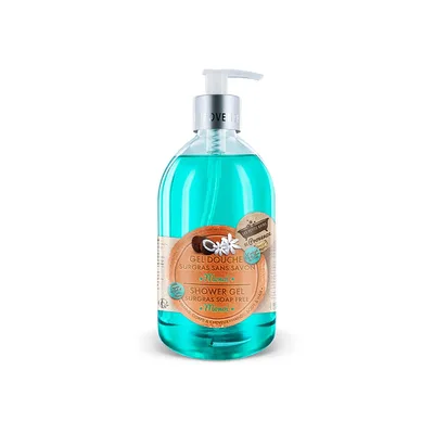 Gel de dus cu Monoi Surgras fara sapun, 1l, Les Petites Bains de Provence