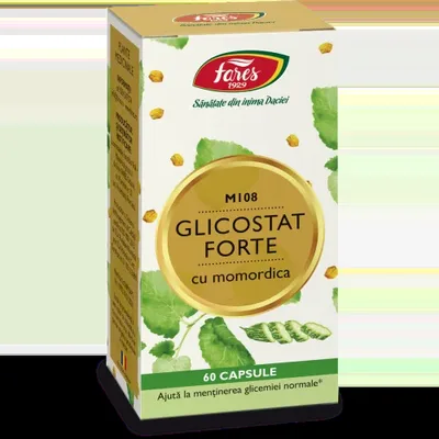 Glicostat Forte cu Momordica M108, 60 capsule, Fares