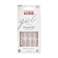 Unghii false Gel Fantasy Short Squovl Magnetic, 28 bucati, Kiss