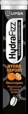 Electroliti cu aroma de portocale Hydra +Sport, 16 comprimate efervescente, Upsa