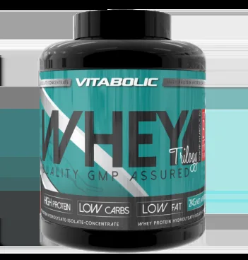 New Whey Trilogy Triple Capsuni, 2kg, Vitabolic