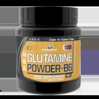 Glutamine Powder + B6 Rasberry, 300g, Vitabolic