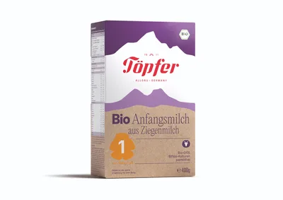 Lapte praf de capra Bio formula 2, 400g, Topfer