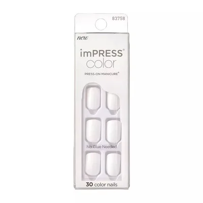 Unghii false imPress Frosting, 30 bucati, Kiss