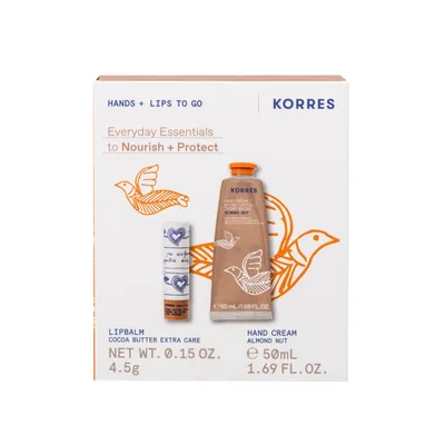Pachet Everyday Essentials Balsam de buze 4.5g + Crema de maini 50ml, Korres