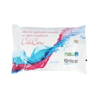 Hartie igienica umeda cu apa micelara 100% biodegradabila DeliCare, 40 bucati, Klintensiv