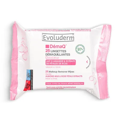 Servetele demachiante pentru toate tipurile de ten, 25 bucat, Evoluderm