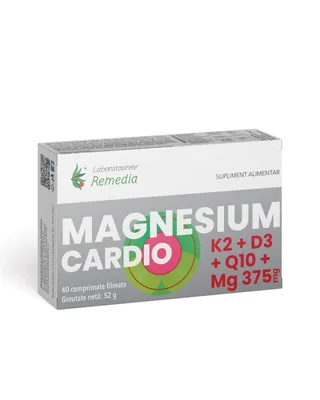 Magnesium Cardio, 40 comprimate filmate, Laboratoarele Remedia