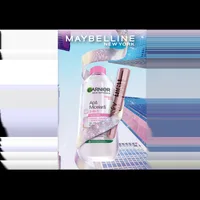 Pachet Apa micelara Skin Naturals 400ml, Garnier + Mascara Lash Sensational Sky High Black, 7.2ml, Maybelline