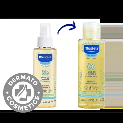 Ulei pentru masaj bebe, 100ml, Mustela