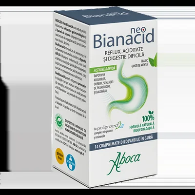 NeoBianacid cu poliprotect pentru aciditate si reflux, 45 comprimate, Aboca