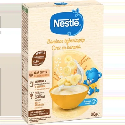 Cereale cu lapte si banana, 200g, de la 6 luni, Nestle