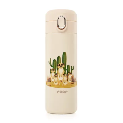 Sticla de baut pentru copii din otel inoxidabil Alb-Crem, 350ml, Reer