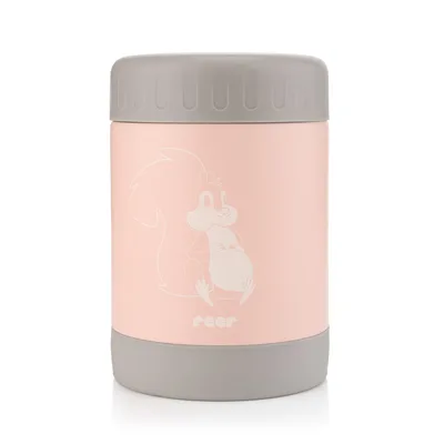 Cutie termica de mancare din otel inoxidabil Colour Design Roz, 300ml, Reer