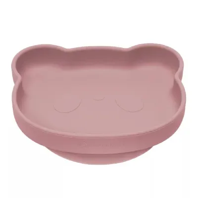 Farfurie din silicon The Little Bear +6 luni Old Rose, 1 bucata, Appekids
