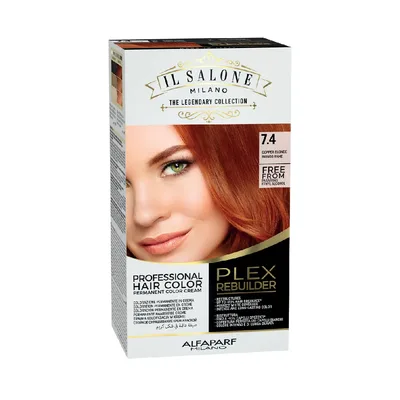 Vopsea permanenta Plex Rebuilder Nr. 7.4 Copper Blonde, 100ml, Il Salone Milano