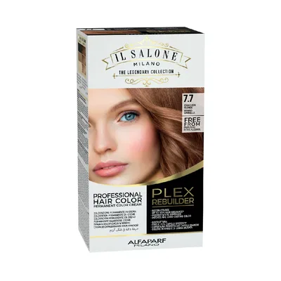 Vopsea permanenta Plex Rebuilder Nr. 7.7 Cinnamon Blonde, 100ml, Il Salone Milano