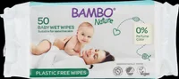 Servetele umede ecologice fara plastic, 50 bucati, Bambo Nature