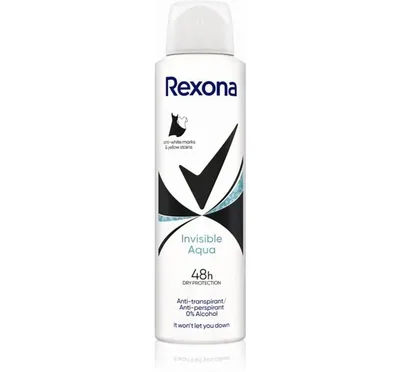 Deodorant spray Invisible Aqua, 150ml, Rexona