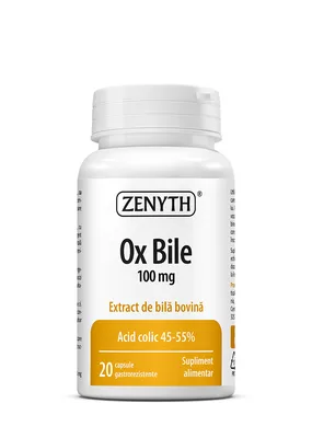 Ox Bile 100mg, 20 capsule gastrorezistente, Zenyth