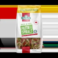 Paste spirale din orez si legume, 350g, Orgran