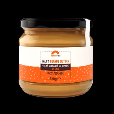 Crema crocanta de arahide cu sare, 360g, Sunday Bites