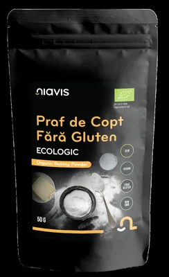 Praf de copt ecologic fara gluten, 50g, Niavis