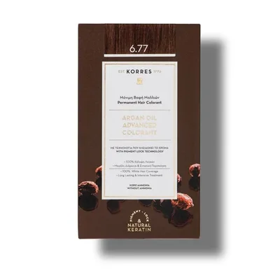 Vopsea de par Argan Oil 6.77 Gianduja, 50ml, Korres