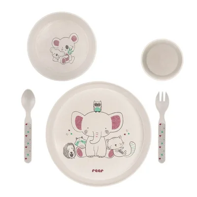 Set 5 piese vesela pentru mancarea copiilor, 1 bucata, Reer