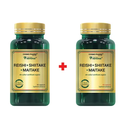 Reishi + Shiitake + Maitake, 60 capsule, Cosmopharm