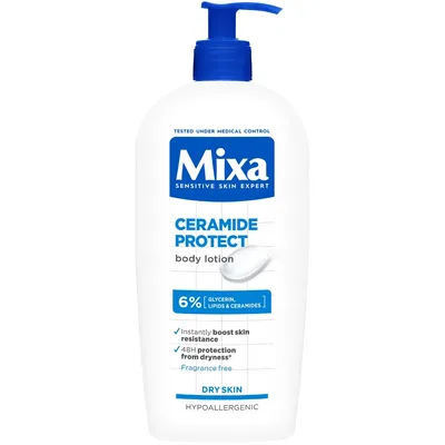 Lotiune de corp cu 6% Glicerina piele uscata Ceramide Protect, 400ml, Mixa
