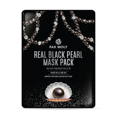 Masca tip servetel cu perle negre, 25ml, Pax Moly