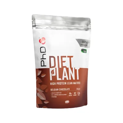 Pudra proteica vegetala Diet Plant ciocolata belgiana, 1kg, PhD