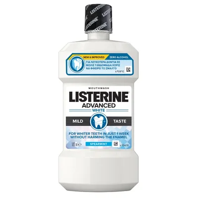 Apa de gura gust mai putin intens Advanced White, 500ml, Listerine