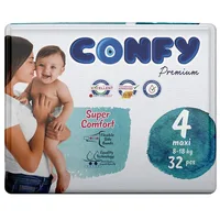 Scutece copii pentru 7 - 14kg Nr.4 Premium Maxi, 60 bucati, Confy