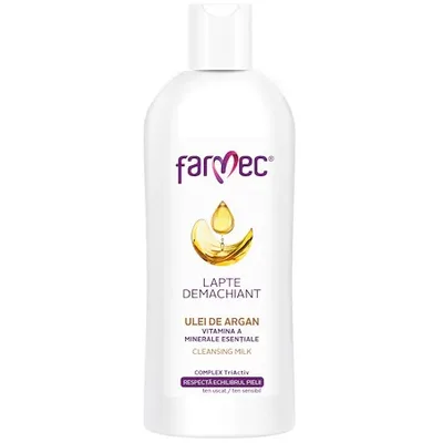 Lapte demachiant cu Ulei de Argan, 150ml, Farmec