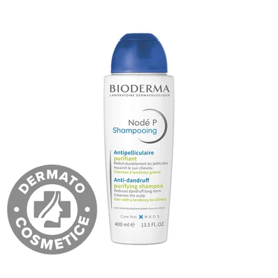 Sampon purificator anti-matreata pentru par cu tendinta de ingrasare Node P, 400ml, Bioderma