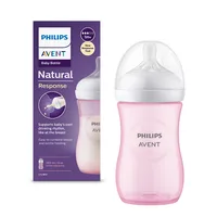 Biberon pentru 3-6 luni Natural Response Roz SCY903/11, 260ml, Philips Avent