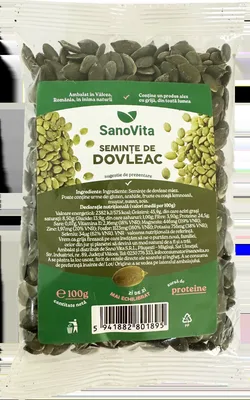 Seminte de dovleac, 500g, SanoVita