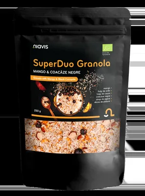 Granola cu mango si coacaze negre Super Duo, 250g, Niavis