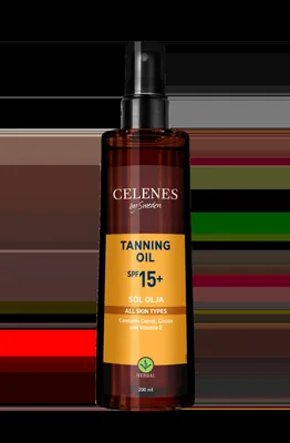 Ulei pentru bronzare cu protectie solara Herbal SPF15, 200ml, Celenes