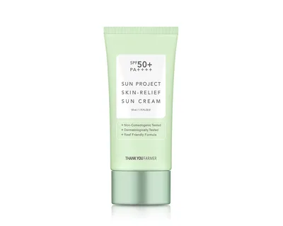 Crema de protectie solara Sun Project Skin Relief Sun Cream SPF50+ PA++++, 50ml, Thank You Farmer