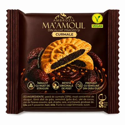 Biscuite umplut cu crema de curmale Ma'amoul, 60g, Ambrozia